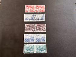 Gammaldags jul facit nr 745-749 BB stämplad sats