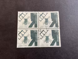 Öländska väderkvarnar facit nr 730 BB i stämplat 4-block