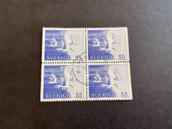 Flykting 71 facit nr 724 BB i stämplat 4-block