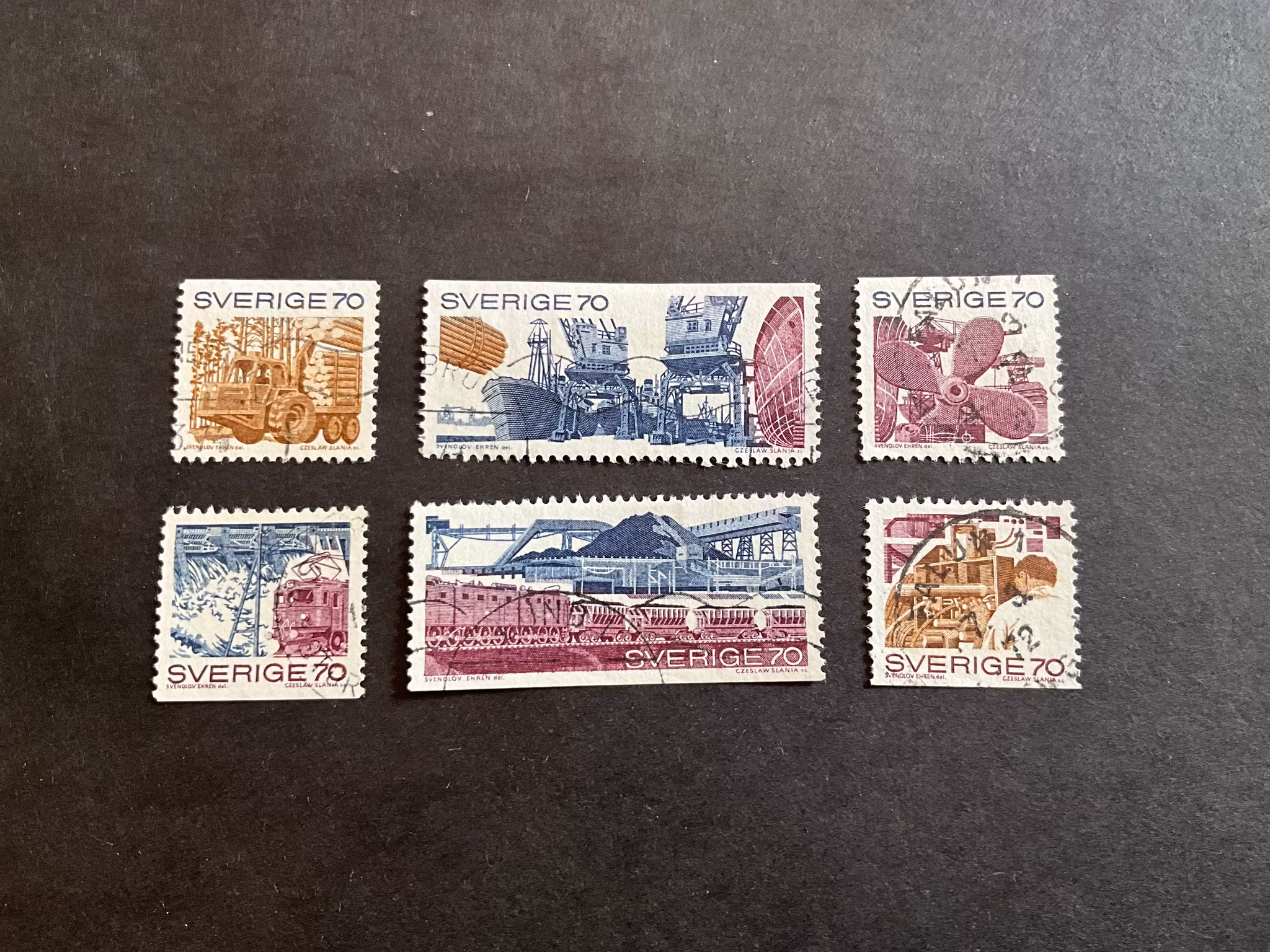 Svenskt näringsliv facit nr 702-707 stämplad sats