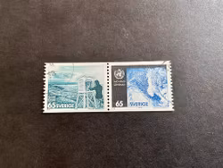 Väderlekstjänsten 100 år facit nr 824 SX1 stämplat par