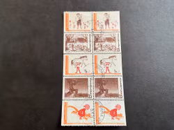 Svenska sagor facit nr 674-678 BB i stämplat block