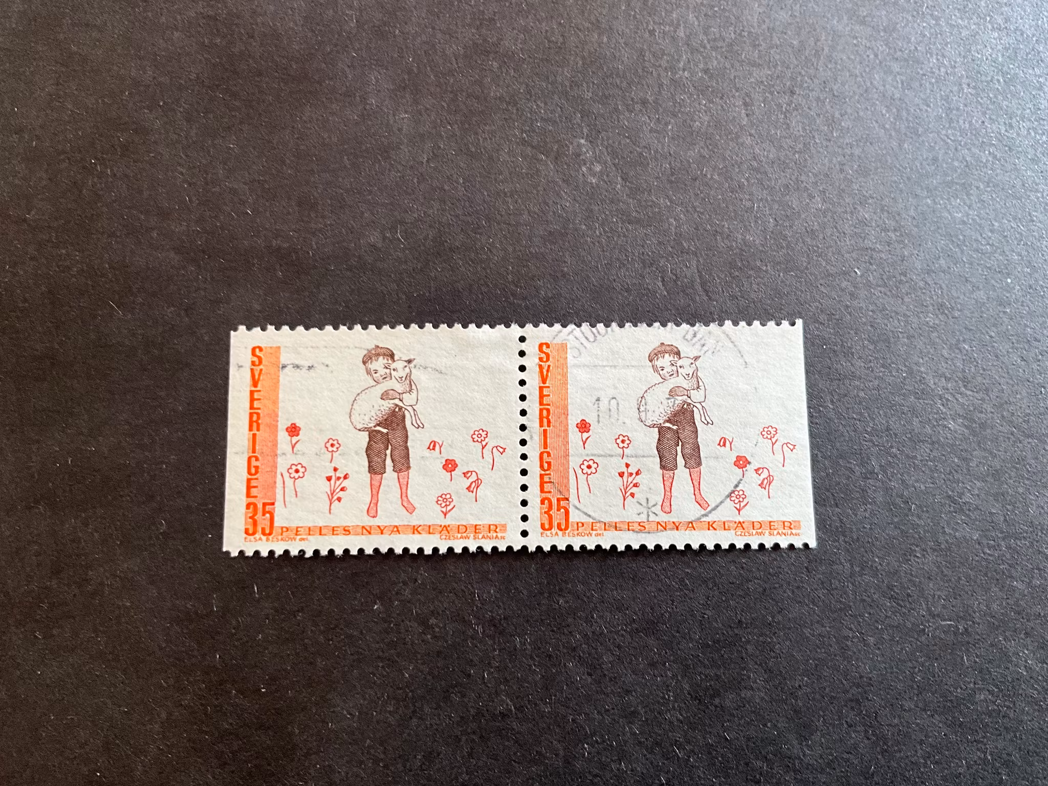 Svenska sagor facit 674 BB stämplat par