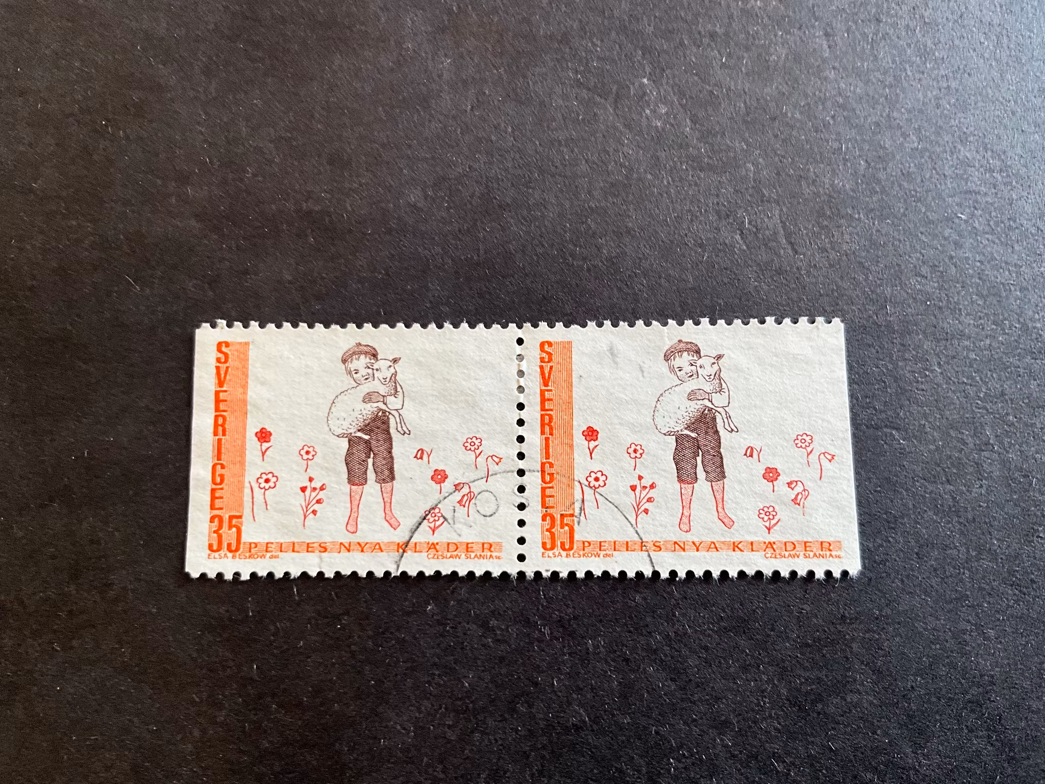 Svenska sagor facit nr 674 BB stämplat par