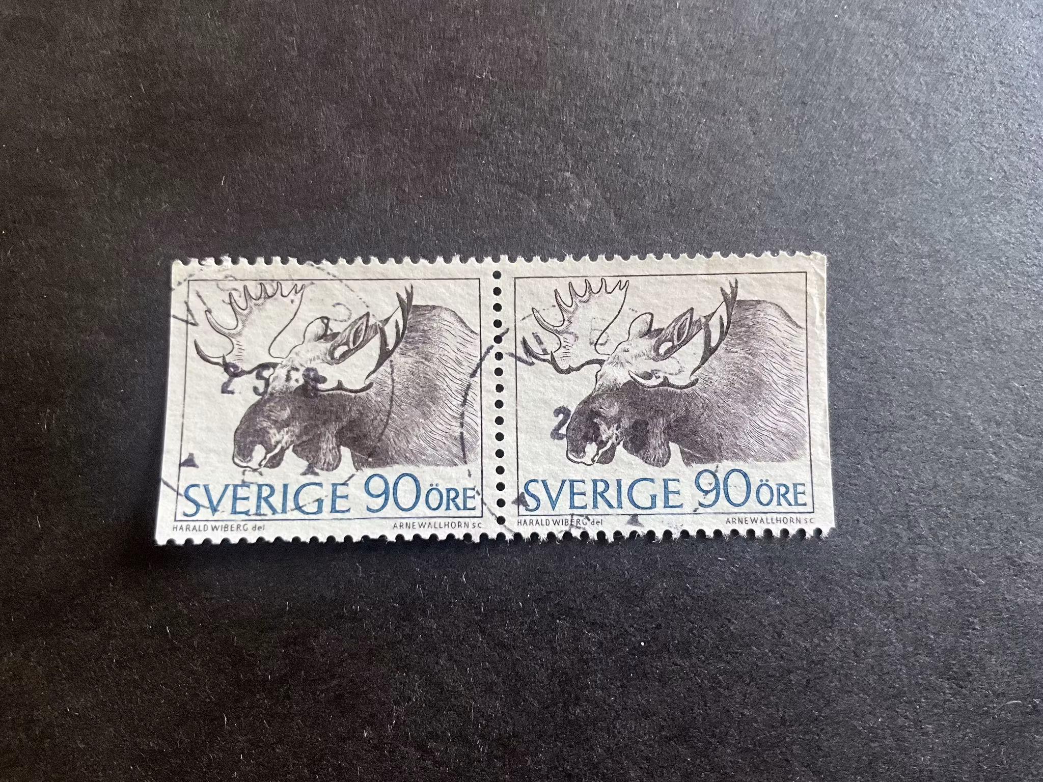 Bruksfrimärken facit nr 615 BB stämplat par