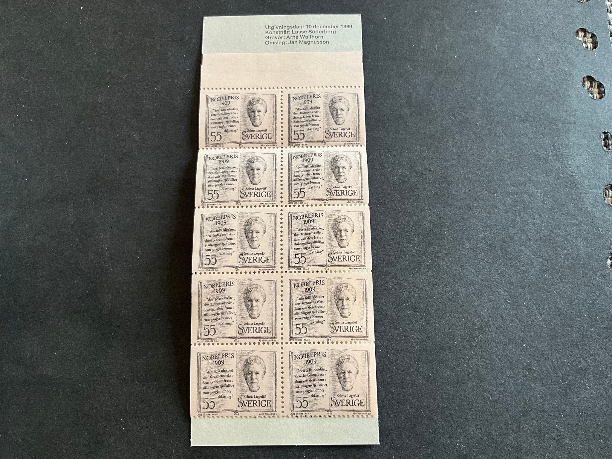 Nobelpris 1969 facit nr 682 i postfriskt häfte