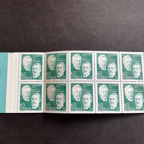 Nibelpristagare 1911 facit nr H 252 postfriskt häfte