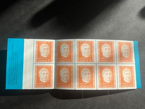 Nobelpristagare 1911 facit nr H 251 postfriskt häfte