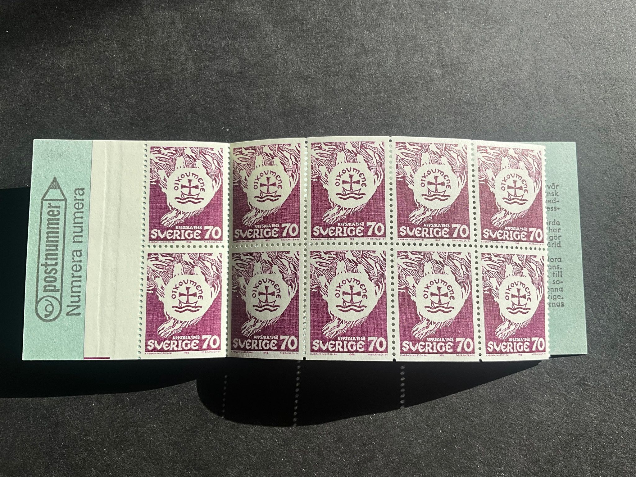 Kyrkornas världsråd facit nr H 207 postfriskt häfte