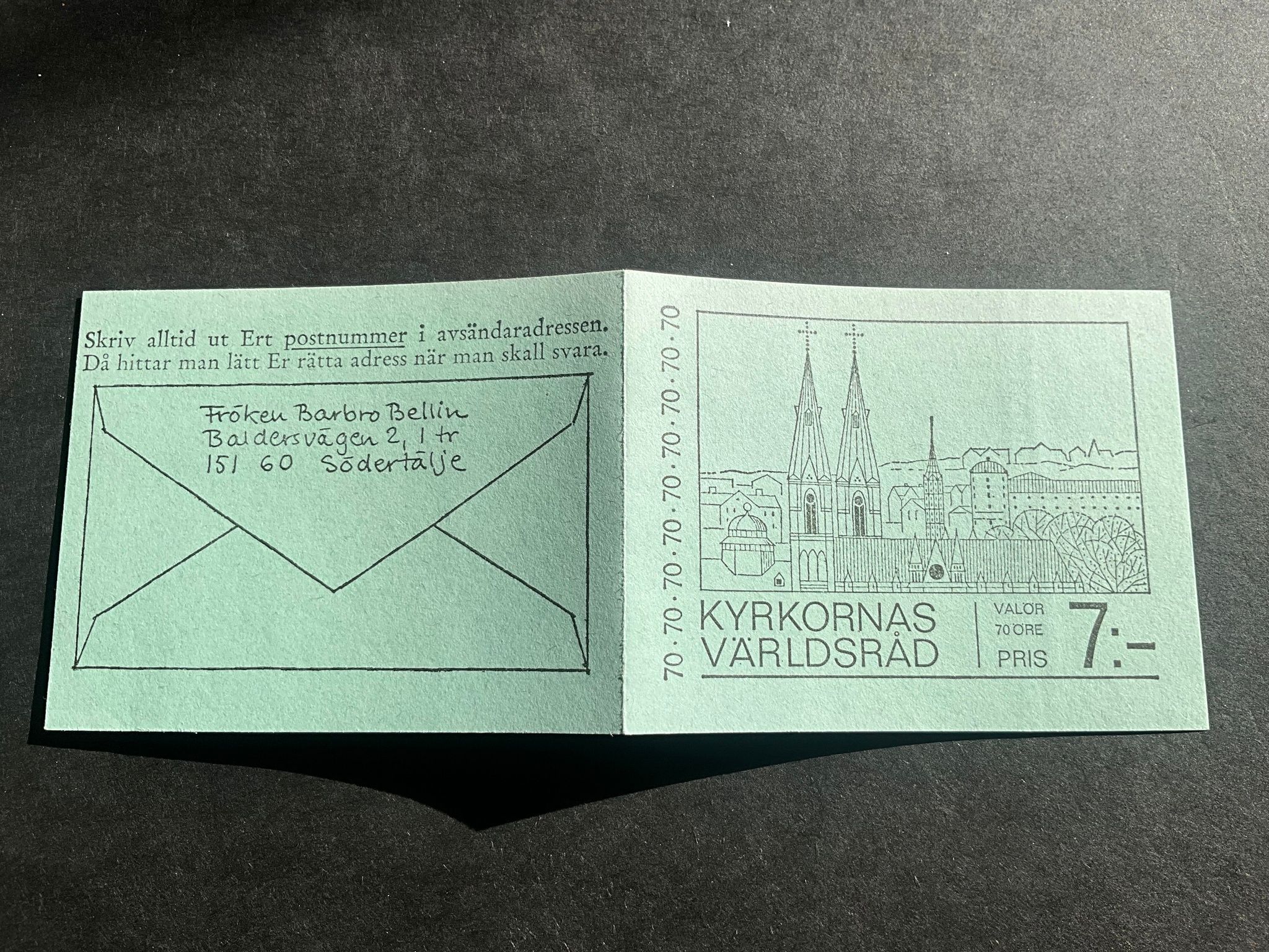 Kyrkornas världsråd facit nr H 207 postfriskt häfte