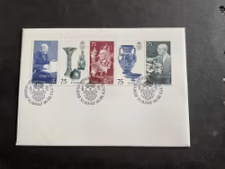 Gustaf V 90 år facit nr 798-802 FDC