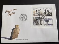 Skydda våra fåglar facit nr 1865-1868 FDC