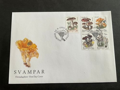 Svampar facit nr 1972-1976 FDC