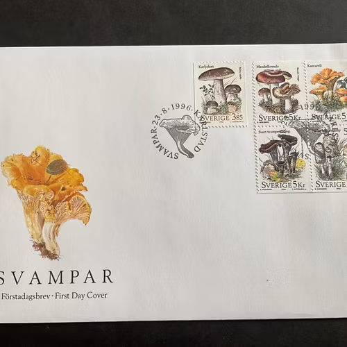Svampar facit nr 1972-1976 FDC