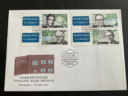 Nobelpris 1996 facit nr 1989-1992 FDC