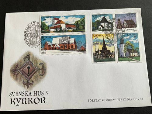 Svenska hus och kyrkor facit nr 1999-2004 FDC