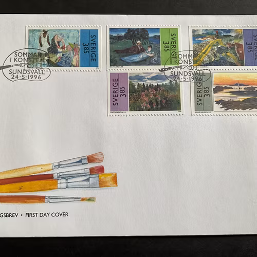 Sommar i konsten facit nr 1962-1966 FDC