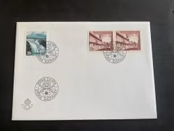 Stora sjöfallet+ Ystad facit nr 865-866 FDC stämplat Ystad