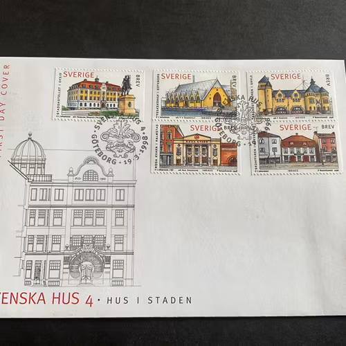 Svenska hus 4 facit nr 2061-2065 FDC