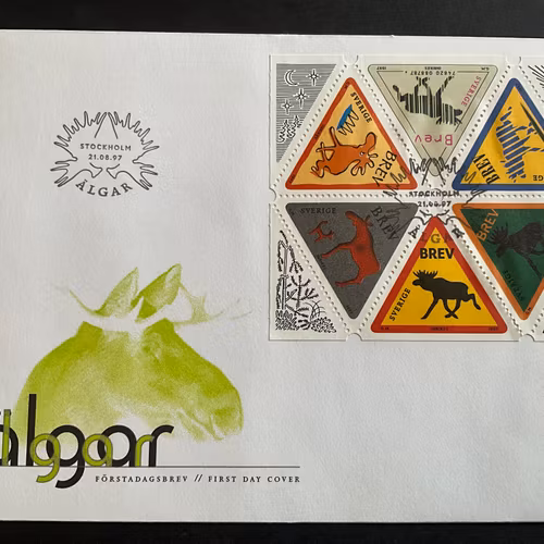 Älgar facit nr 2028-2033 FDC