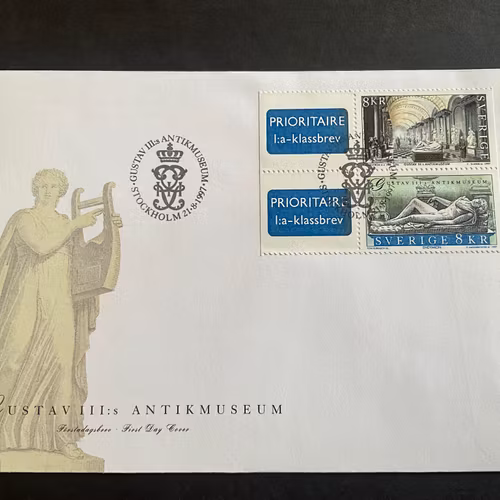 Gustaf III:s antikmuseum facit nr 2034-2035 FDC