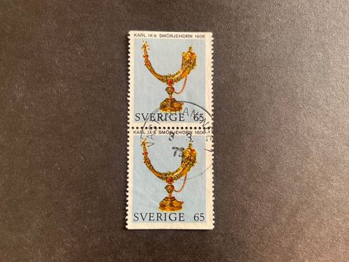 Riksregalierna facit nr 744 BB Lyxstämplat VÄSTERHANINGE 1