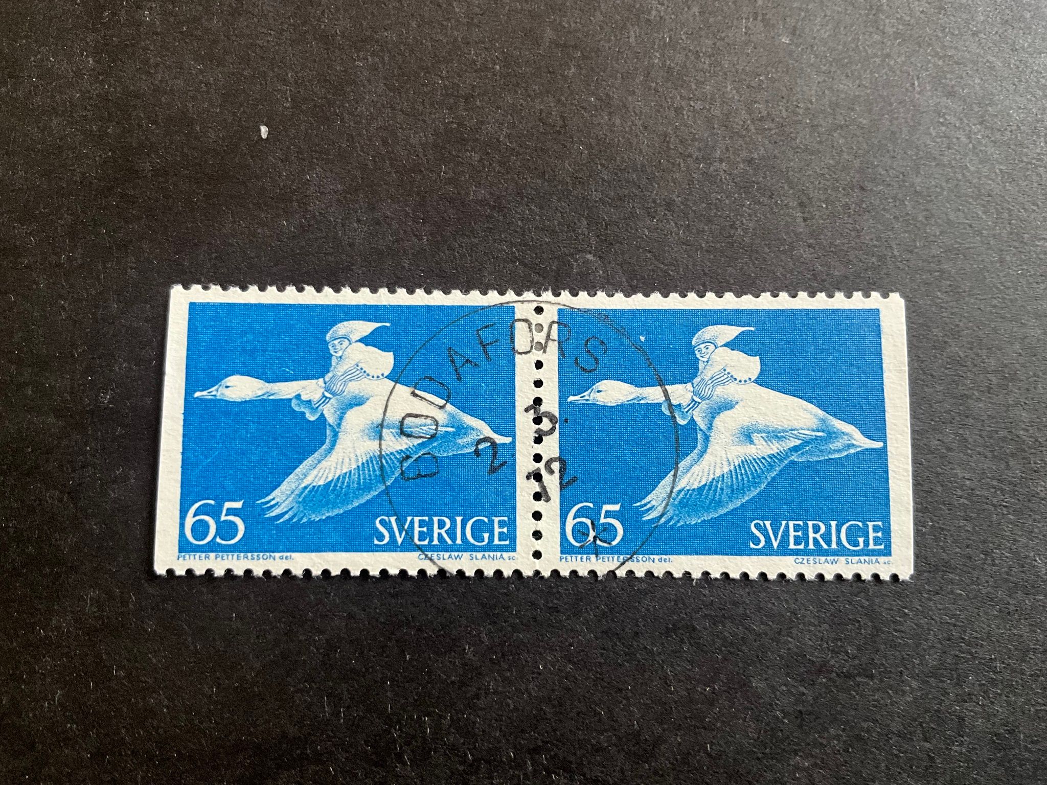 Nils Holgersson facit nr 750 BB praktstämplat BODAFORS