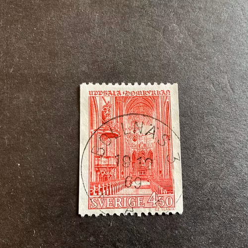 Uppsala domkyrka facit nr 600 praktstämplat BOLLNÄS 3