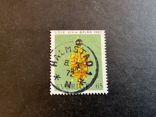 Riksregalierna facit nr 741 B1 praktstämplat HALMSTAD 1