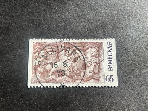 Gotlöndska stenmästare facit nr 736 praktstämplat GÄLLIVARE