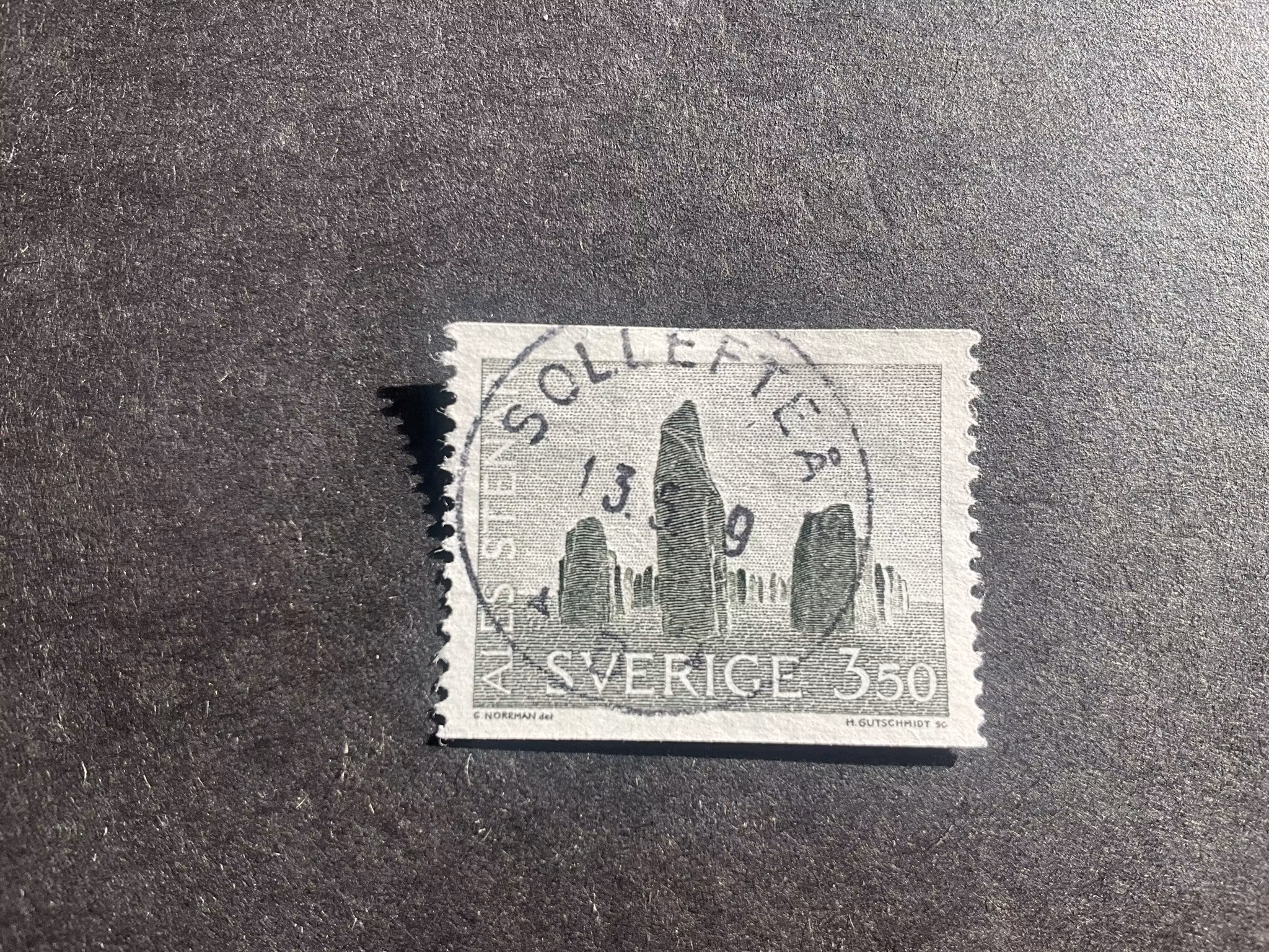 Ale stenar facit nr 579 praktstämplat SOLLEFTEÅ
