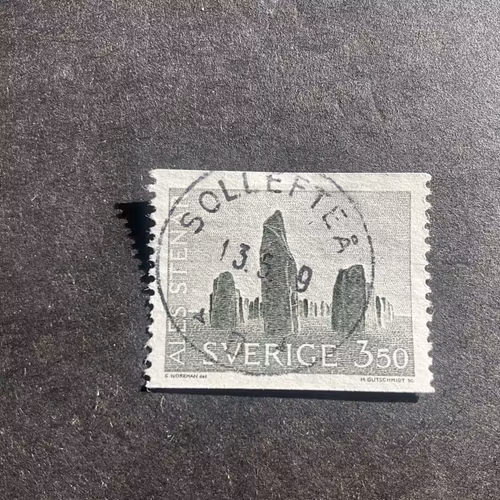 Ale stenar facit nr 579 praktstämplat SOLLEFTEÅ