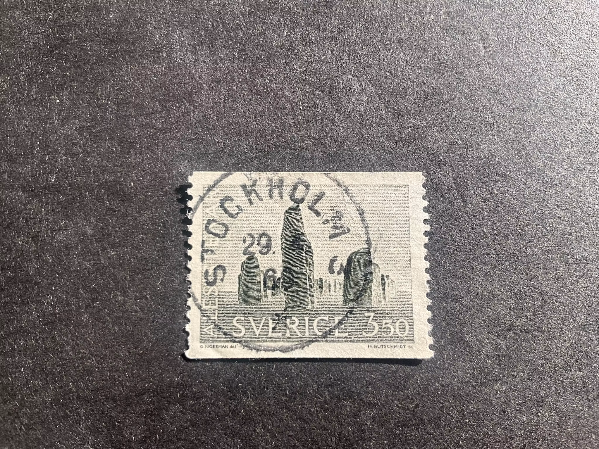 Ale stenar facit nr 579 praktstämplat STOCKHOLM 3