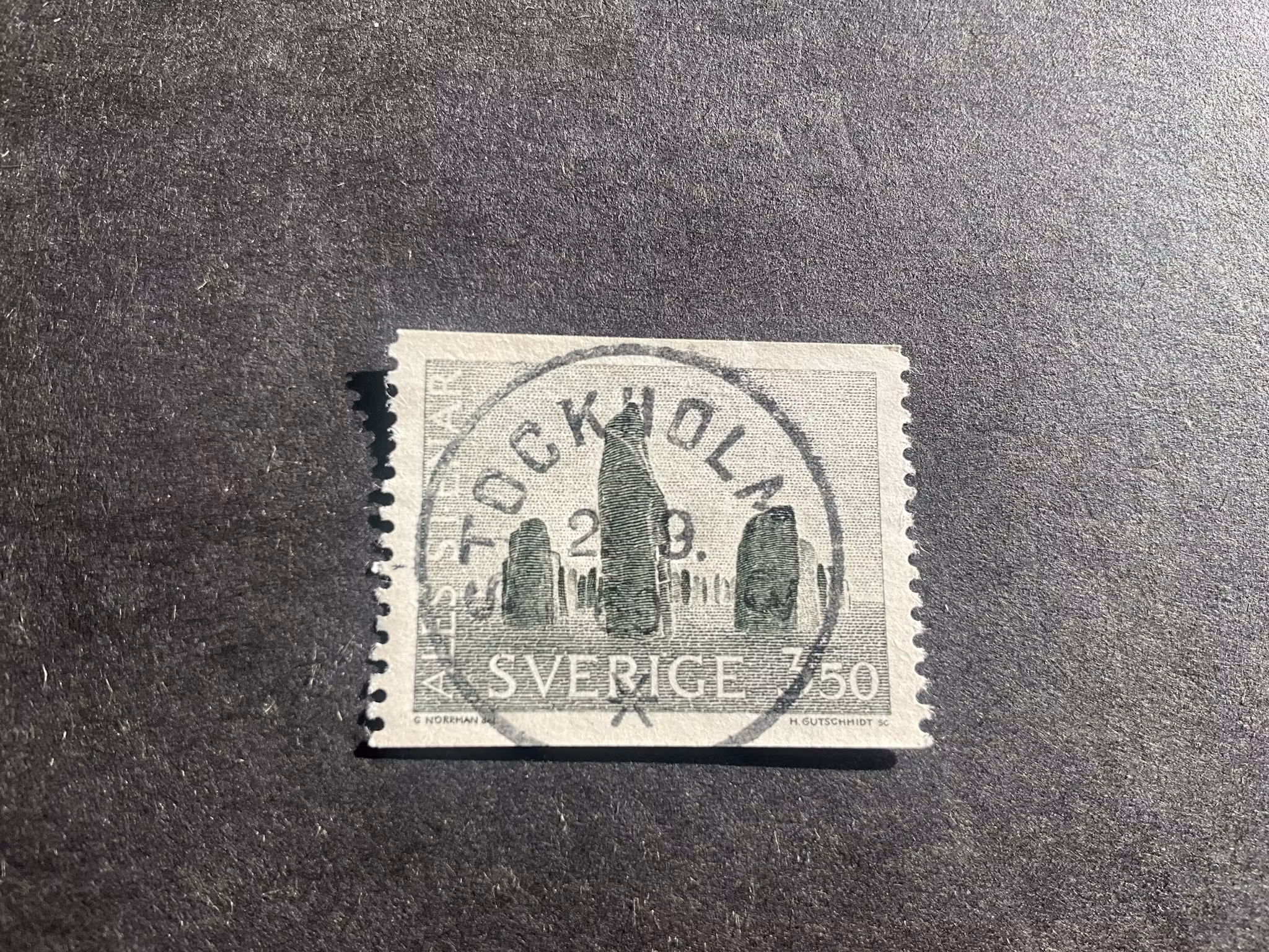 Ale stenar facit nr 579 lyxstämplat STOCKHOLM