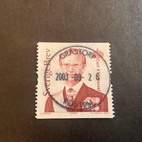 Carl XVI Gustaf facit nr 2382 lyxstämplat GRÄSTORP