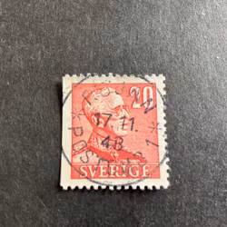 Gustaf V profil höger facit nr 276 B1 praktstämplat RÖJAN *POSTOMBUD 1*