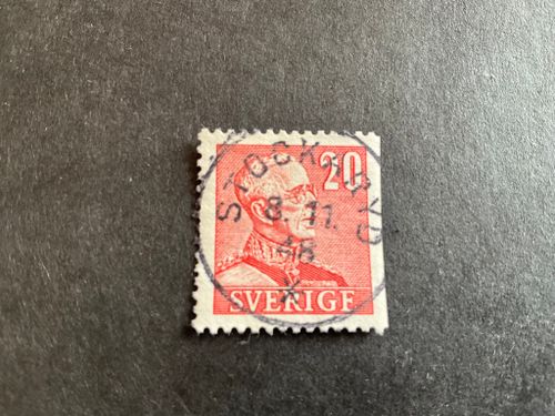 Gustaf V profil höger facit nr 276 B2 praktstämplat STOCKARYD