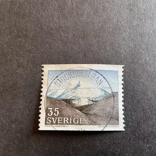 Fjället facit mr 599 A lyxstämplat STOCKHOLM BAN