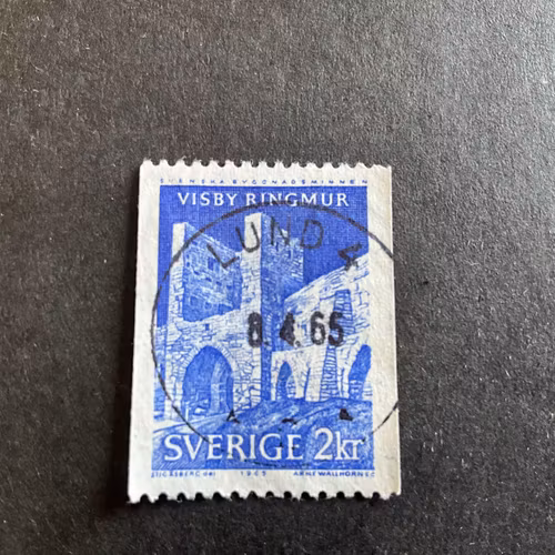 Byggnadsminnen facit nr 562 lyxstämplat LUND 4