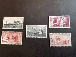 Nordiska museet facit nr 832-836 stänplad serie
