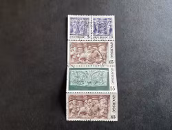 Gotlöndska stenmästare facit nr 734-737 i stämplat block