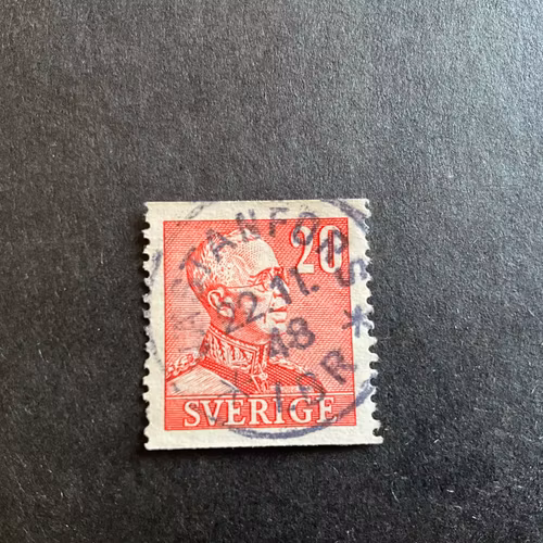 Gustaf V profil höger facit 276 A praktstämplat VÄSTANFORS *LBR*