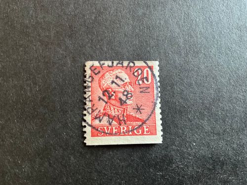 Gustaf V profil höger facit 276 A praktstämplat HAMRÅNGEFJÄRDEN