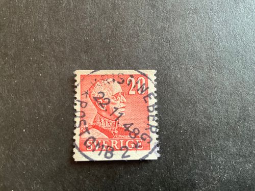 Gustaf V profil höger facit 276 A praktstämplat KRISTINEBERG *POSTOMBUD 2*