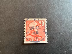 Gustaf V profil höger facit 276 A praktstämplat ÅSA STATION, suddig stämpel