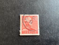 Gustaf V profil höger facit 276 A med dubbelprägling i SVERIGE