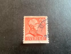 Gustaf V profil höger facit 276 A med marmorering i marginalerna