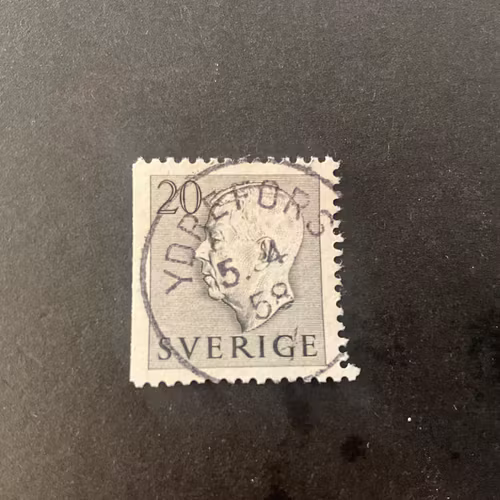 Gustaf VI Adolf facit 403 B1 praktstämplat YDREFORS