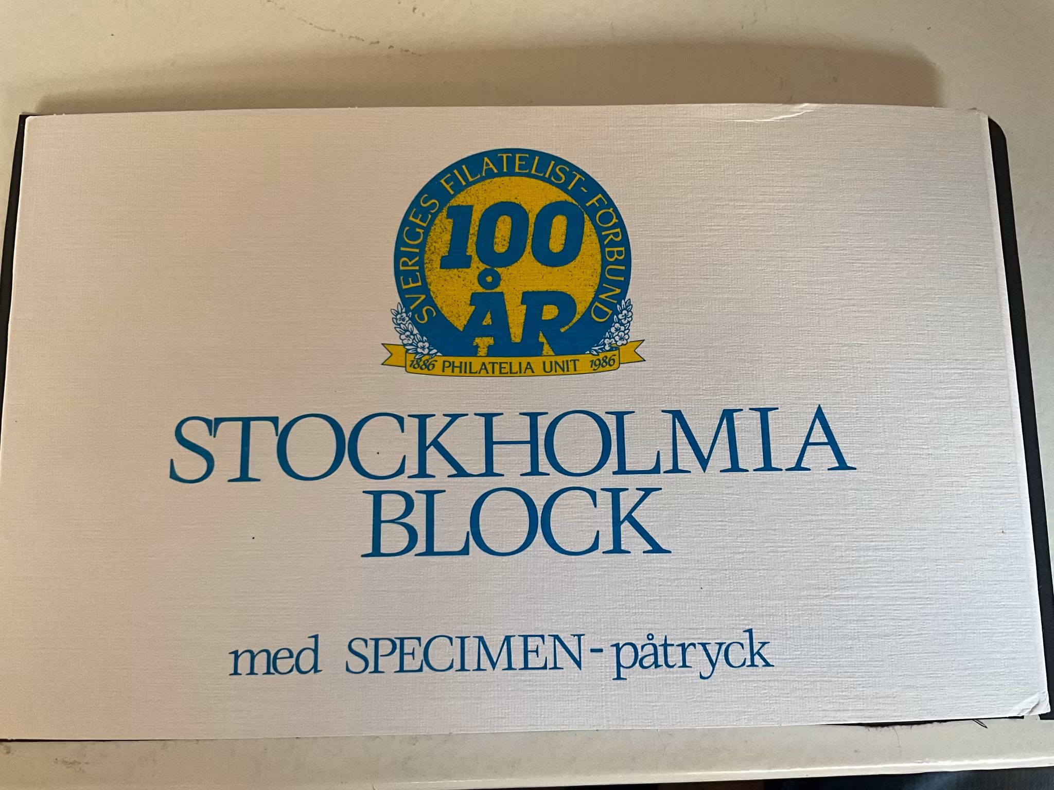 Presentförpackning Specimen tryck på 5 st Stockholmia häften