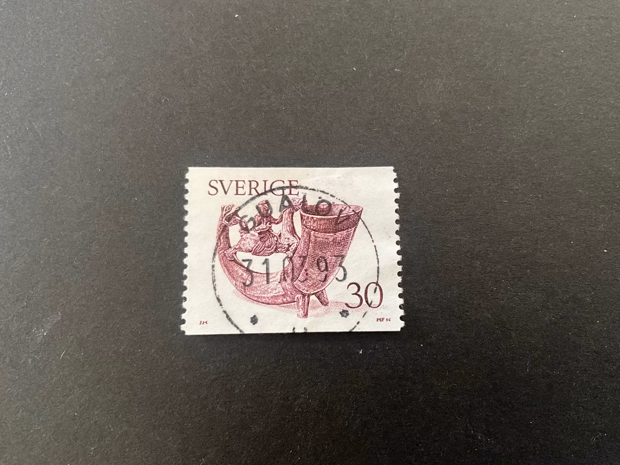Dryckeshorn facit 973 praktstämplat GUALÖV , sista dag